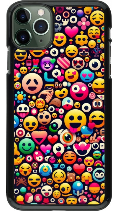 Coque iPhone 11 Pro Max - Emoji Mix Color