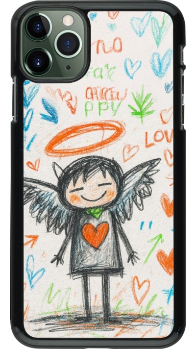 Coque iPhone 11 Pro Max - Little Angel Sketch Love