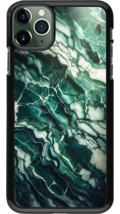 Coque iPhone 11 Pro Max - Marbre vert majestueux
