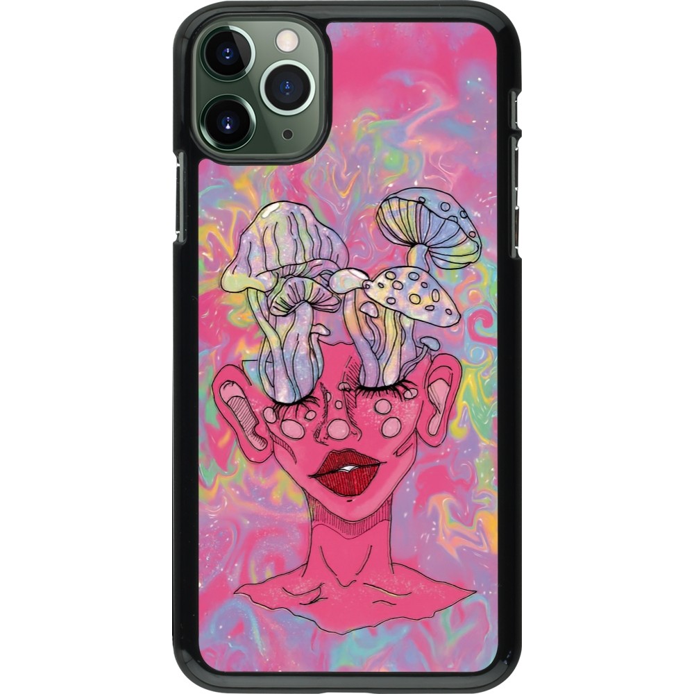 iPhone 11 Pro Max Case Hülle - Psychedelic pink mushroom