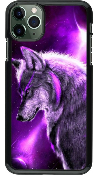Hülle iPhone 11 Pro Max - Purple Sky Wolf