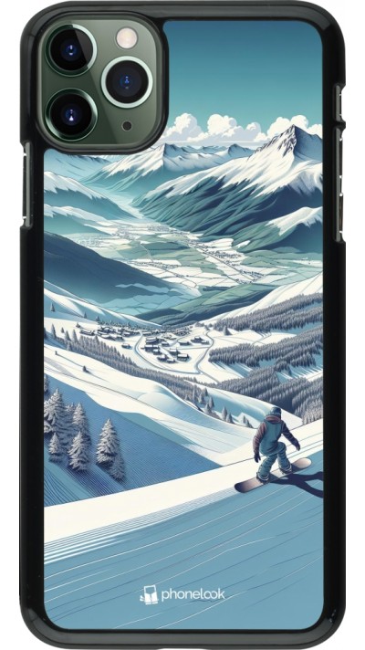 iPhone 11 Pro Max Case Hülle - Snowboarder Berg iPhone 11 Pro Max Case Hülle - Snowboarder Berg