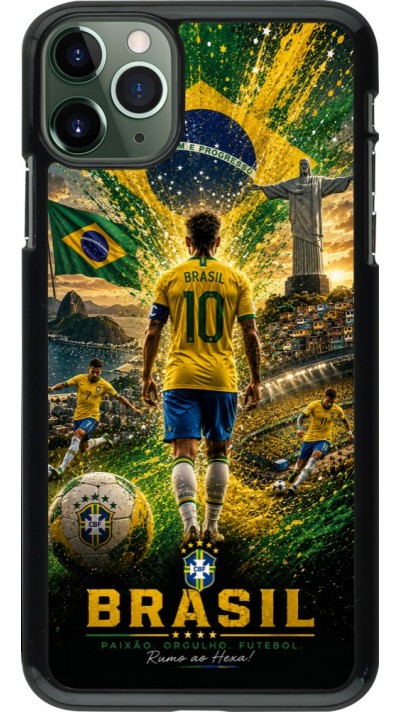 Coque iPhone 11 Pro Max - Football Brésil splash 2026