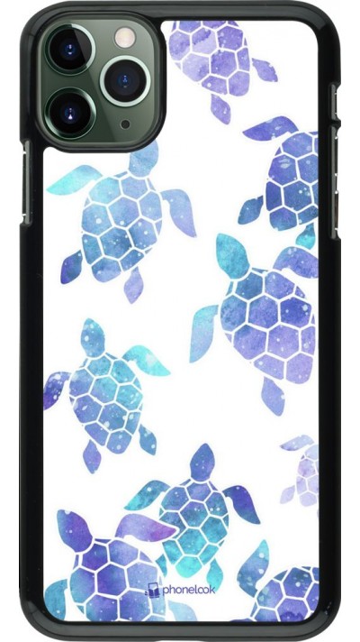 Coque iPhone 11 Pro Max - Turtles pattern watercolor Coque iPhone 11 Pro Max - Turtles pattern watercolor