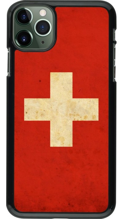 Coque iPhone 11 Pro Max - Vintage Flag SWISS Coque iPhone 11 Pro Max - Vintage Flag SWISS