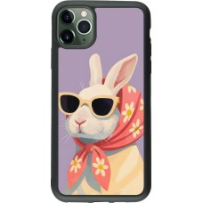 iPhone 11 Pro Max Case Hülle - Silikon schwarz Easter 2026 Rabbit with scarf
