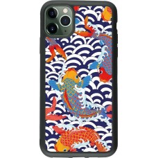 iPhone 11 Pro Max Case Hülle - Silikon schwarz Easter 2023 japanese fish