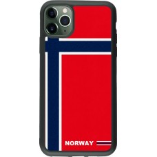 iPhone 11 Pro Max Case Hülle - Silikon schwarz Norwegen 2026 personalisierbares Fussballtrikot