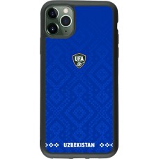 iPhone 11 Pro Max Case Hülle - Silikon schwarz Usbekistan 2026 personalisierbares Fussballtrikot