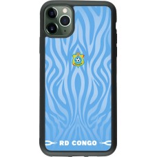 iPhone 11 Pro Max Case Hülle - Silikon schwarz Demokratische Republik Kongo 2026 personalisierbares Fussballtrikot