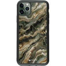 iPhone 11 Pro Max Case Hülle - Silikon schwarz Oliv Marmor