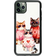 iPhone 11 Pro Max Case Hülle - Silikon schwarz Saint Valentines Day 26 Cat Love