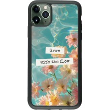 iPhone 11 Pro Max Case Hülle - Silikon schwarz Summer 2025 Grow with the flow