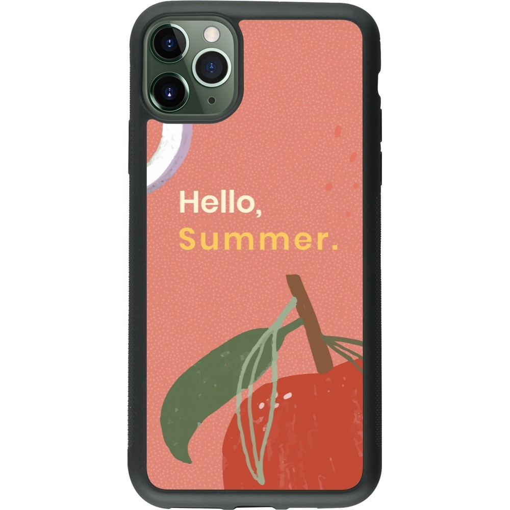 iPhone 11 Pro Max Case Hülle - Silikon schwarz Summer 2025 Hello summer