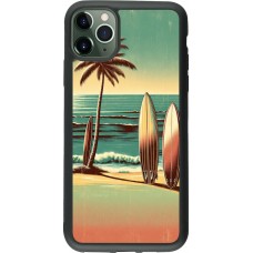 iPhone 11 Pro Max Case Hülle - Silikon schwarz Surf Paradise