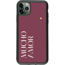 iPhone 11 Pro Max Case Hülle - Silikon schwarz Valentine 2024 mucho amor rosado