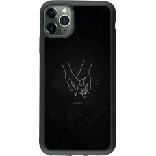 iPhone 11 Pro Max Case Hülle - Silikon schwarz Valentine 2023 hands forever