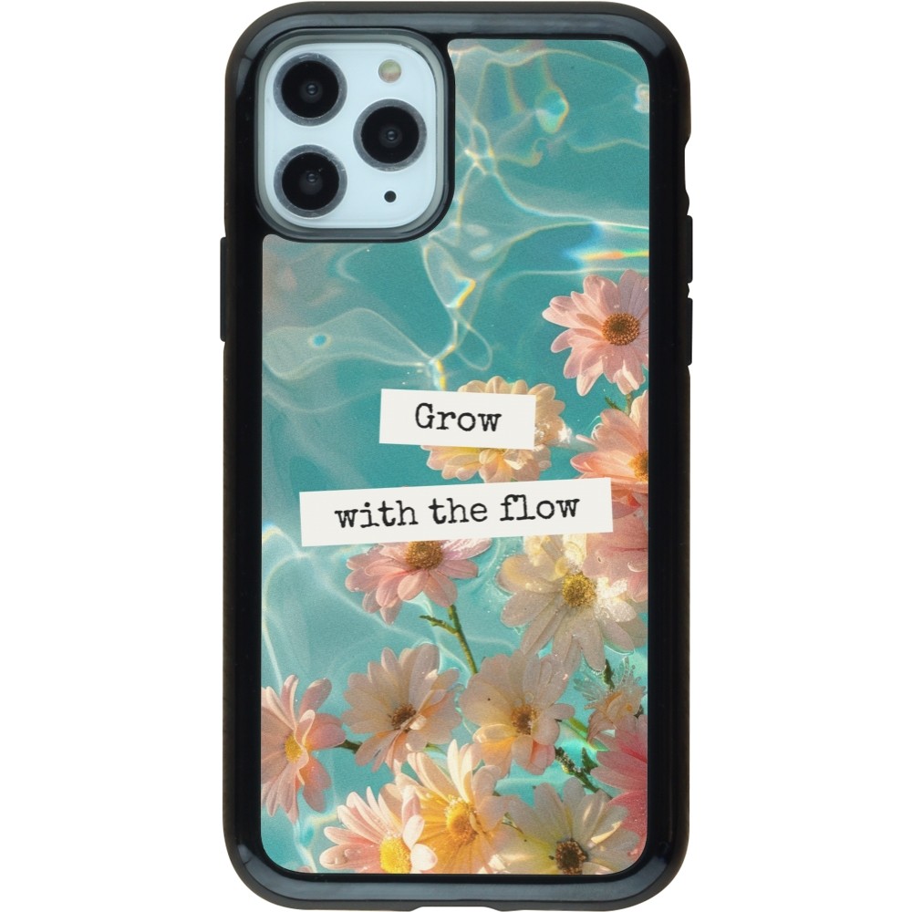 iPhone 11 Pro Case Hülle - Hybrid Armor schwarz Summer 2025 Grow with the flow