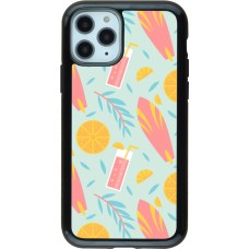 iPhone 11 Pro Case Hülle - Hybrid Armor schwarz Summer 2025 Pattern citron