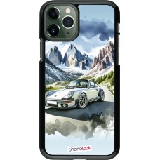 iPhone 11 Pro Case Hülle - Porsche 911 Berg Aquarell