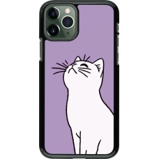 iPhone 11 Pro Case Hülle - Chat auf lila Hintergrund