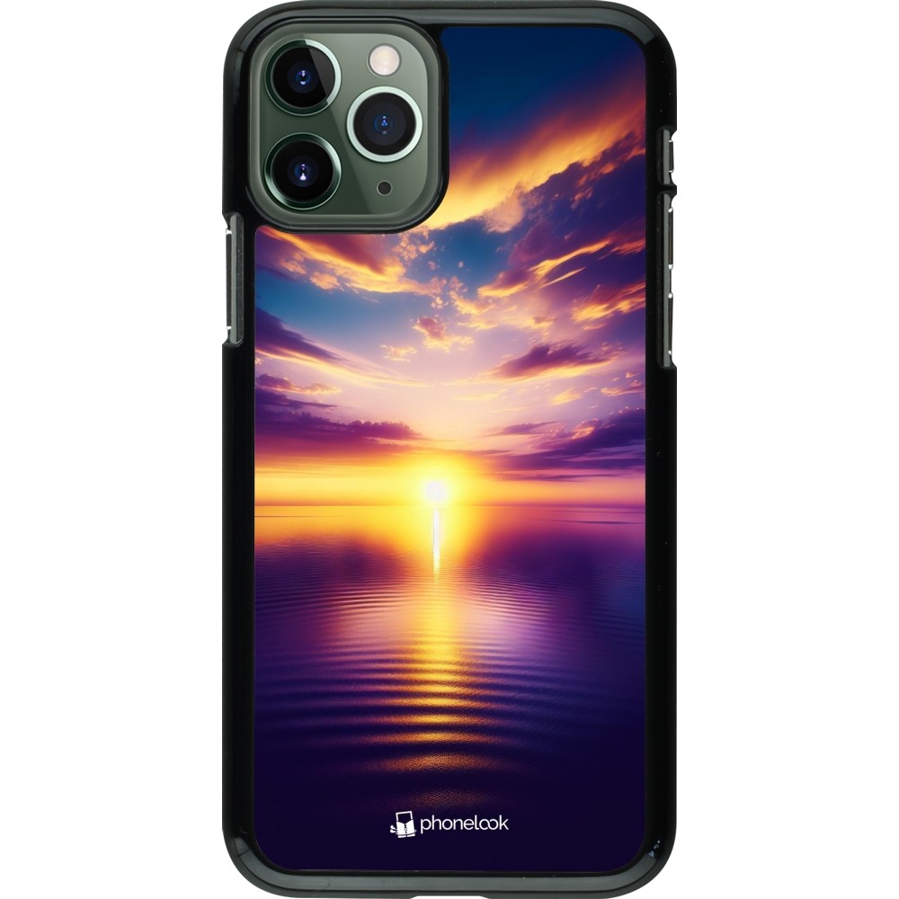 iPhone 11 Pro Case Hülle - Sonnenuntergang gelb violett