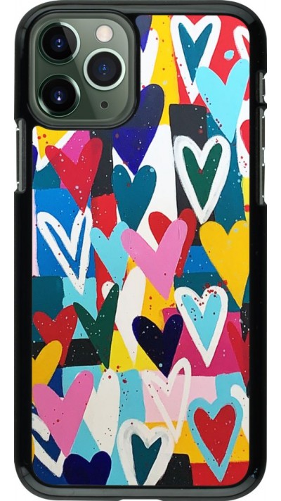 Hülle iPhone 11 Pro - Joyful Hearts