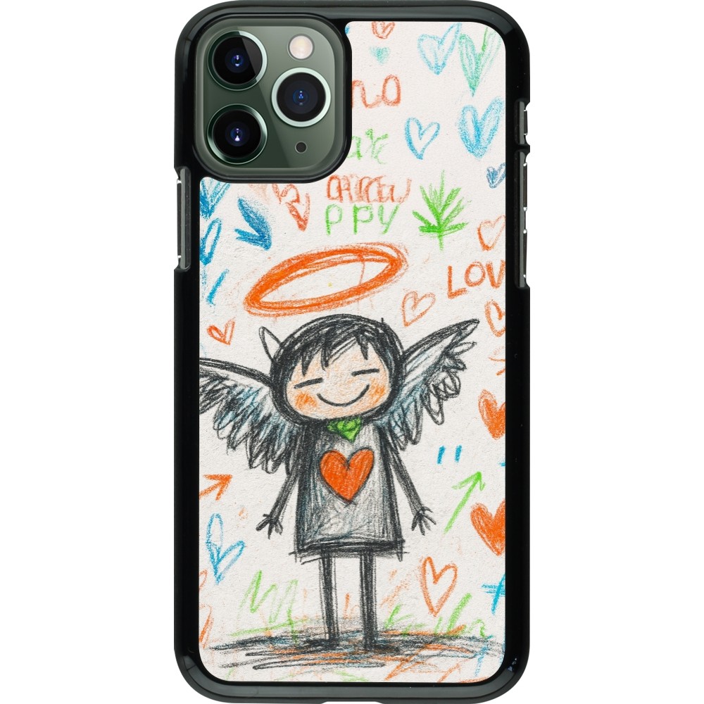 iPhone 11 Pro Case Hülle - Little Angel Sketch Love
