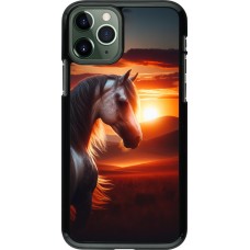 iPhone 11 Pro Case Hülle - Majestätischer Sonnenuntergang Pferd