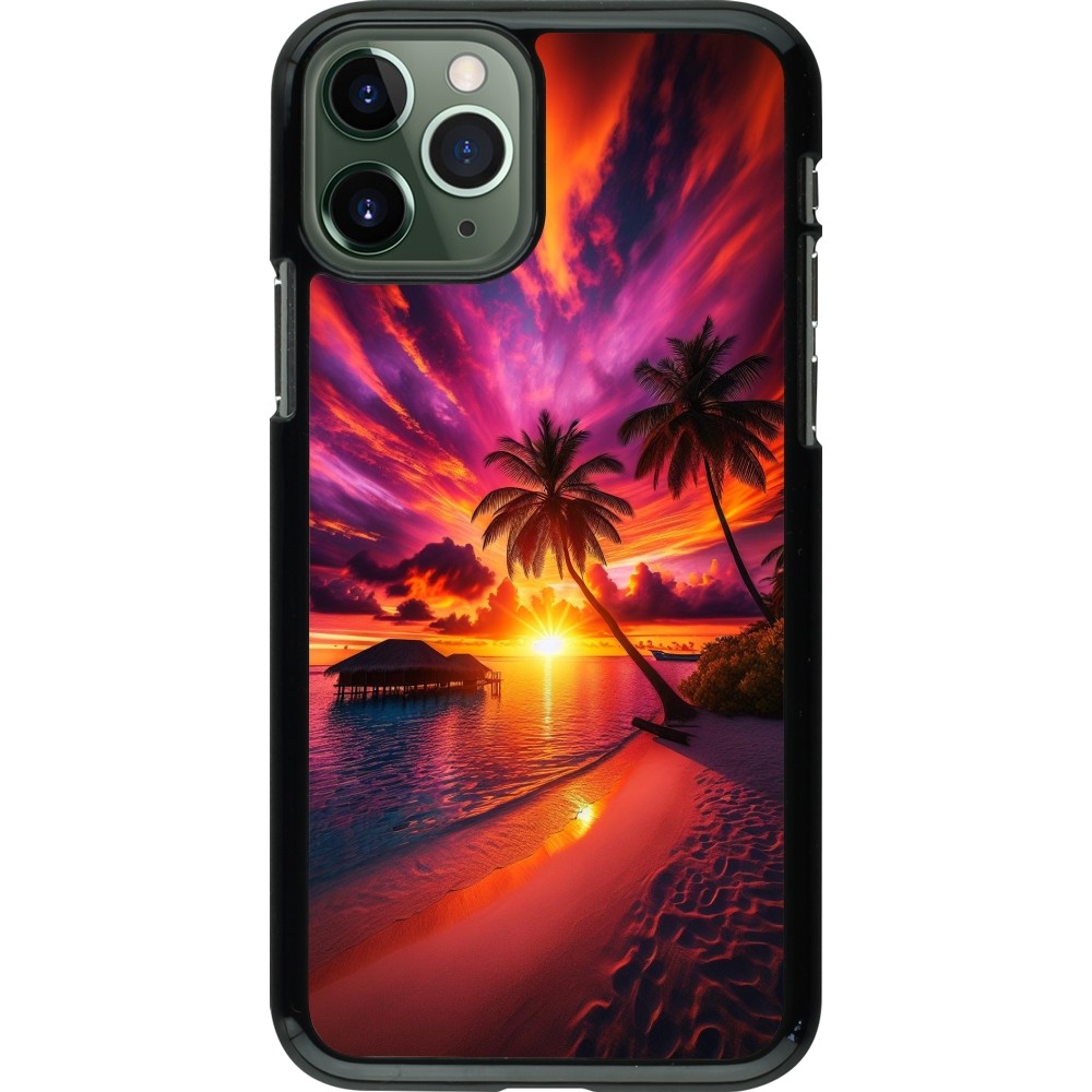 iPhone 11 Pro Case Hülle - Malediven Abenddämmerung Glückseligkeit