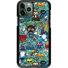 iPhone 11 Pro Case Hülle - Mixed Cartoons Turquoise