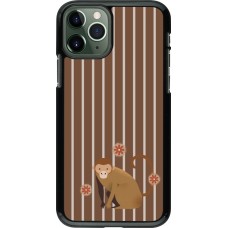 iPhone 11 Pro Case Hülle - Monkey with stripes