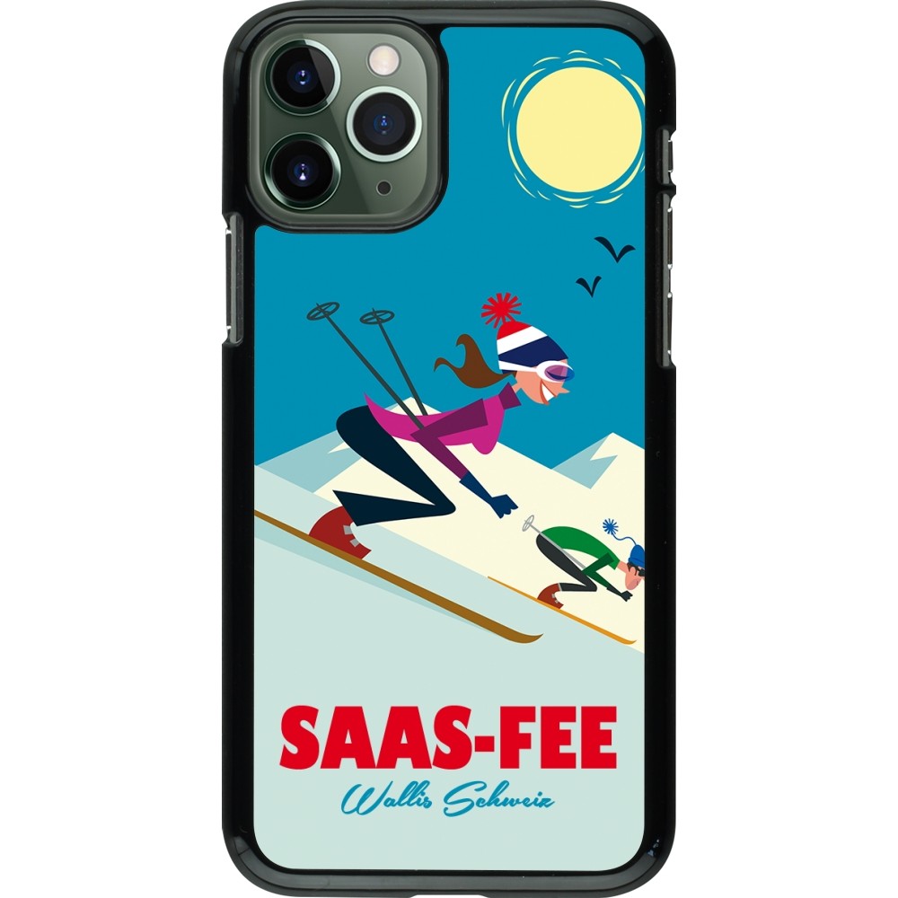 iPhone 11 Pro Case Hülle - Saas-Fee Ski Downhill