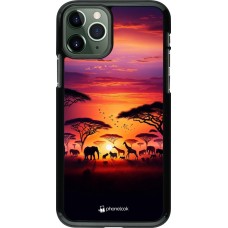 iPhone 11 Pro Case Hülle - Safari Sonnenuntergang Wildtiere