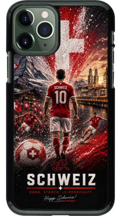 iPhone 11 Pro Case Hülle - Fussball Schweiz splash 2026