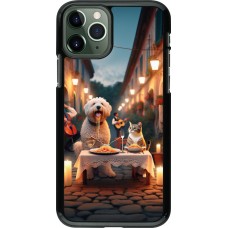 iPhone 11 Pro Case Hülle - Valentin 2024 Hund & Katze Kerzenlicht