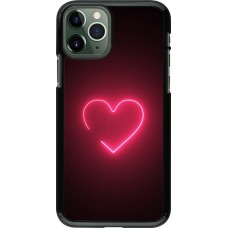 iPhone 11 Pro Case Hülle - Valentine 2023 single neon heart