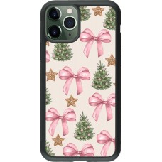 iPhone 11 Pro Case Hülle - Silikon schwarz Christmas 25 Vintage Ribbons