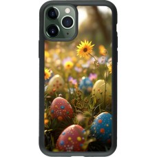 iPhone 11 Pro Case Hülle - Silikon schwarz Easter 2026 Decorated eggs