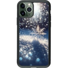 iPhone 11 Pro Case Hülle - Silikon schwarz Schneeflocke Solar Glanz