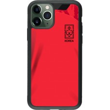 iPhone 11 Pro Case Hülle - Silikon schwarz Südkorea 2022 personalisierbares Fussballtrikot