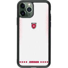 iPhone 11 Pro Case Hülle - Silikon schwarz Jordanien 2026 personalisierbares Fussballtrikot