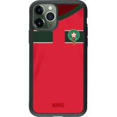iPhone 11 Pro Case Hülle - Silikon schwarz Marokko 2022 personalisierbares Fussballtrikot