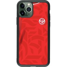 iPhone 11 Pro Case Hülle - Silikon schwarz Tunesien 2022 personalisierbares Fussballtrikot