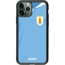 iPhone 11 Pro Case Hülle - Silikon schwarz Uruguay 2022 personalisierbares Fussballtrikot