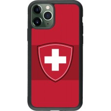 iPhone 11 Pro Case Hülle - Silikon schwarz Hockey World Championship Ecusson Suisse