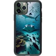 iPhone 11 Pro Case Hülle - Silikon schwarz Manta Lagune Reinigung