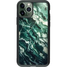 iPhone 11 Pro Case Hülle - Silikon schwarz Majestätischer grüner Marmor