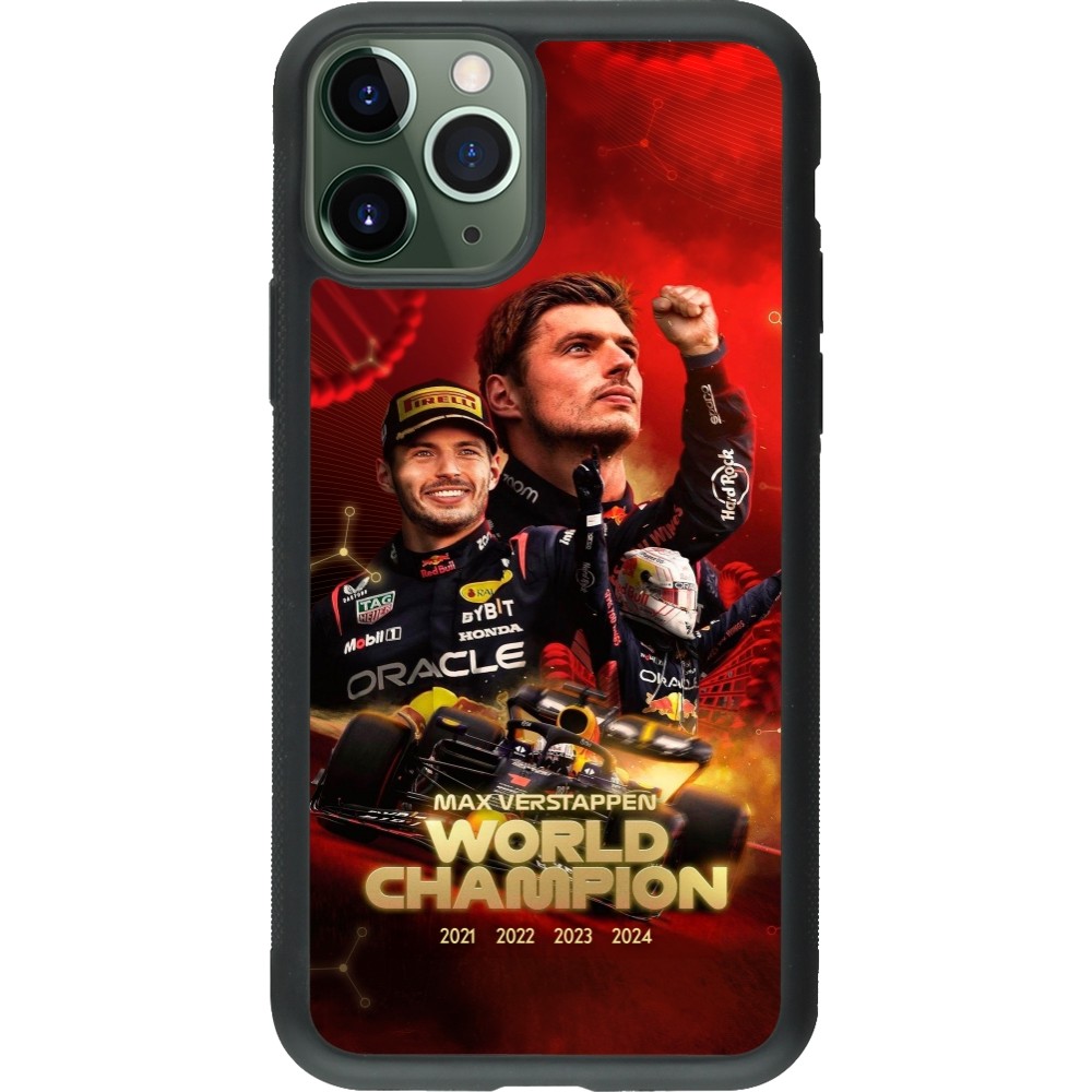 iPhone 11 Pro Case Hülle - Silikon schwarz Max Verstappen Champion 2023