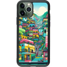 iPhone 11 Pro Case Hülle - Silikon schwarz Medellin Comuna 13 Kunst